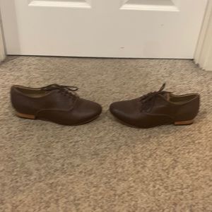 Fiel Anthropology brown lace up Oxford loafer shoes 8